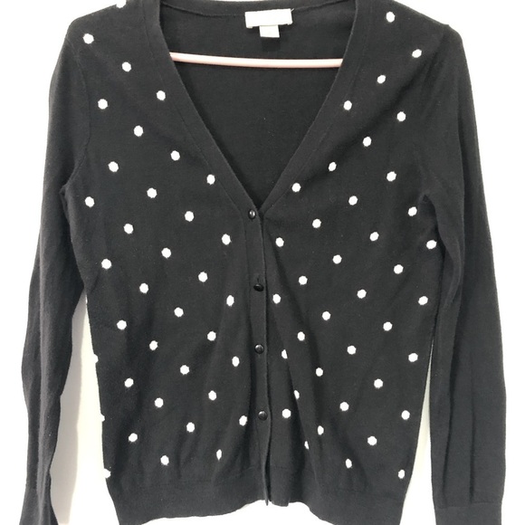 LOFT Sweaters - LOFT Petites Polka Dot Cardigan, Size SP